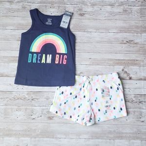 Carters Dream Big Tank Top and Polkadot Shorts